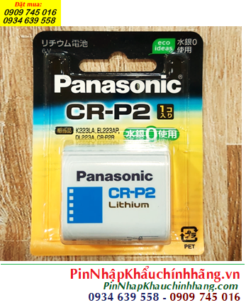 Panasonic CR-P2, Pin 6v Panasonic CR-P2 Lithium chính hãng, Nội địa Nhật-Vỉ pin chữ NHẬT 